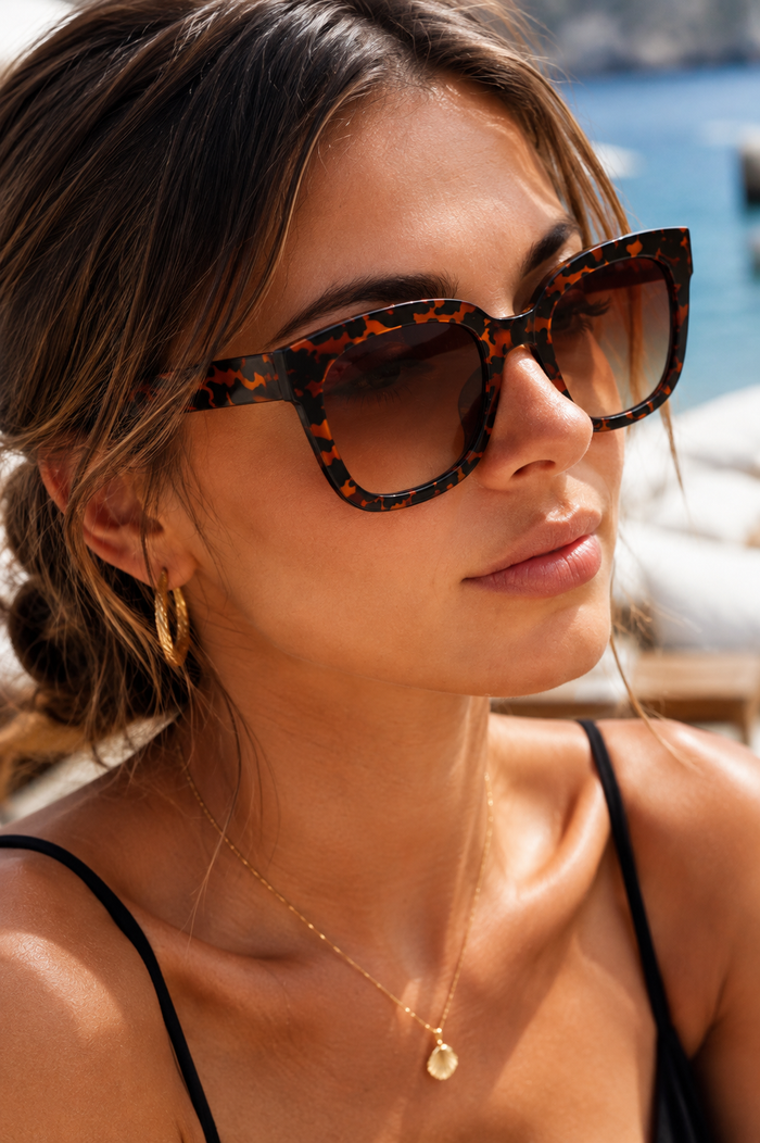 Polycarbonate Frame Square Sunglasses