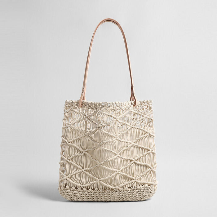Macramé Woven Summer Tote – Large Capacity Beach Shoulder Bag-0