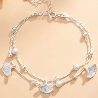 Double Layer Ginkgo Leaf Bracelet