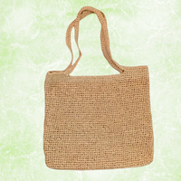Crochet Raffia Tote Bag Large Capacity Minimalist Woven Shoulder Bag Summer Beach Shopper Handmade Boho Handbag Women Gift-2