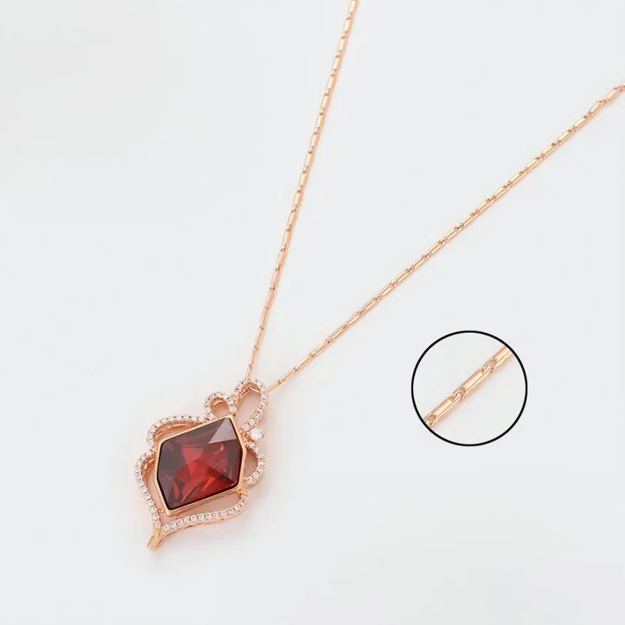 TYRA Collier Plaquée Or Rose 14K-1