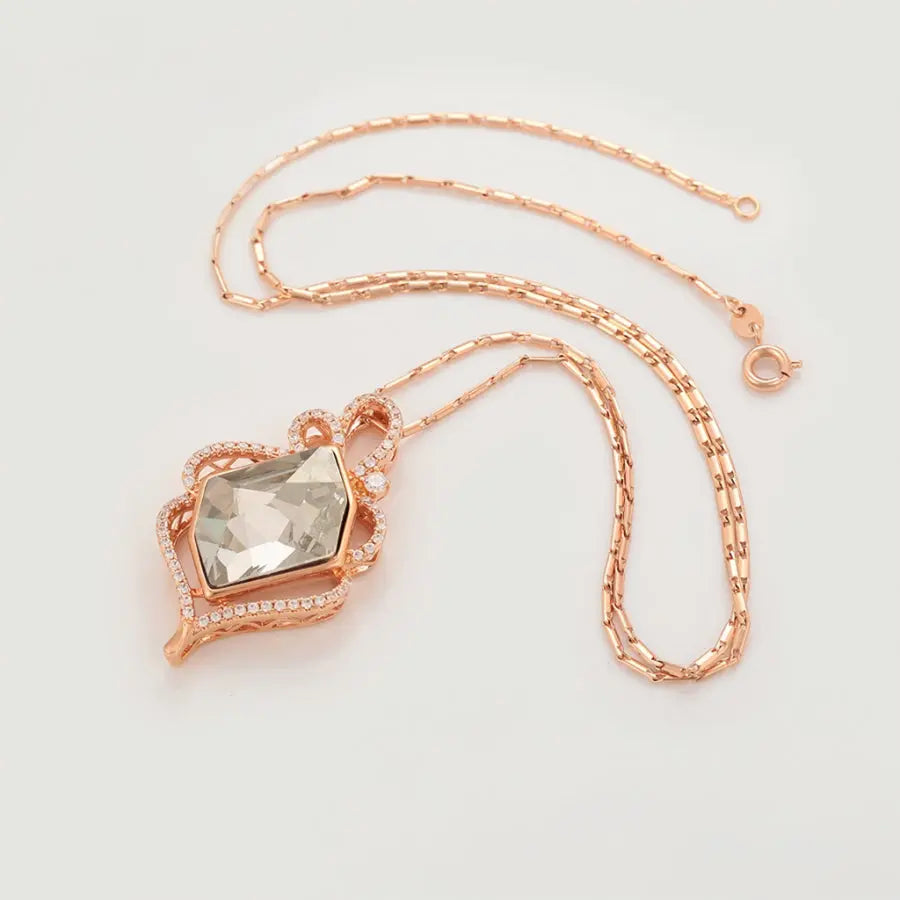 MALIN Collier Plaquée Or Rose 14K-1
