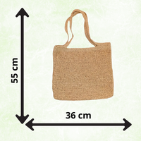 Crochet Raffia Tote Bag Large Capacity Minimalist Woven Shoulder Bag Summer Beach Shopper Handmade Boho Handbag Women Gift-3