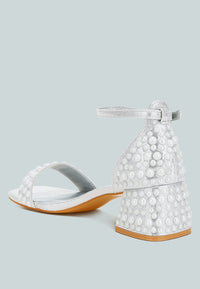 Nocturnal Rhinestone Embellished Shimmer Sandals-2