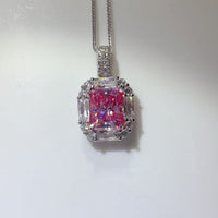 5 Carat Moissanite 925 Sterling Silver Pendant Necklace