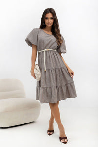 Vestido Daydress Cuadros Vichy con Cinturón