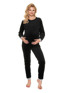 Conjunto Premamá Terciopelo Cuello Redondo