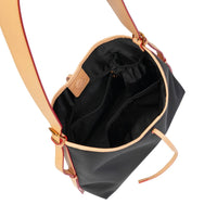 Colorblock Water-Resistant Hobo Tote Bag with Leather Trim-2