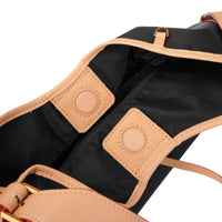 Colorblock Water-Resistant Hobo Tote Bag with Leather Trim-3