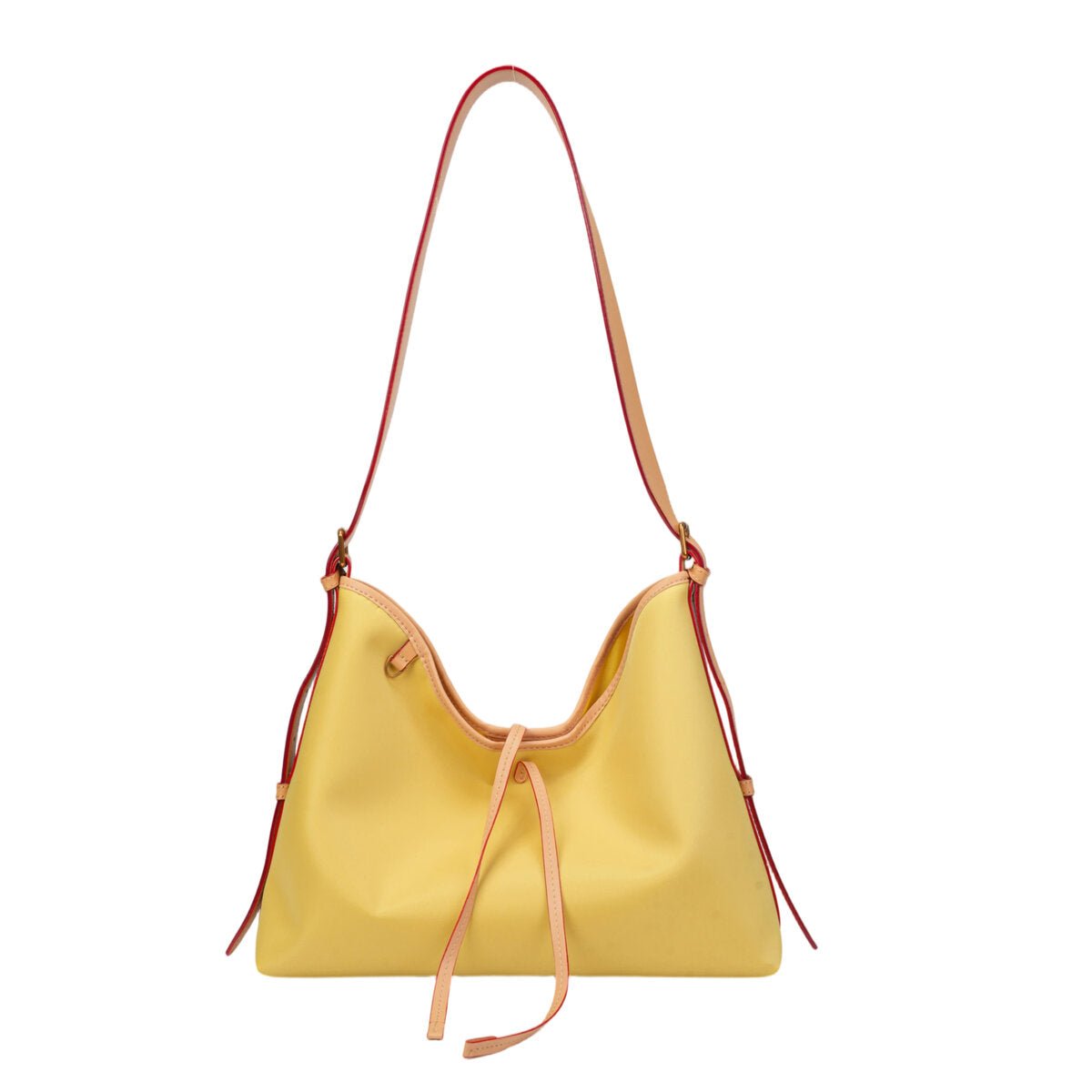 Colorblock Water-Resistant Hobo Tote Bag with Leather Trim-6