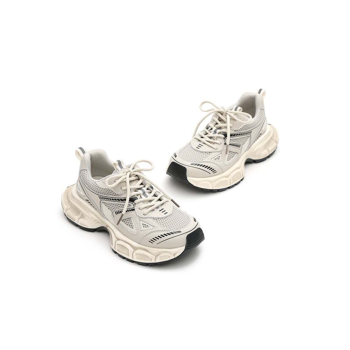 Women's Chunky Streetstyle Platform Sneakers – Technical Mesh-4