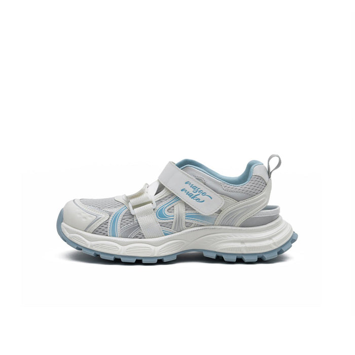Women's Cutout Mesh Hybrid Sneaker Sandals – Velcro Chunky Platform Shoes-0