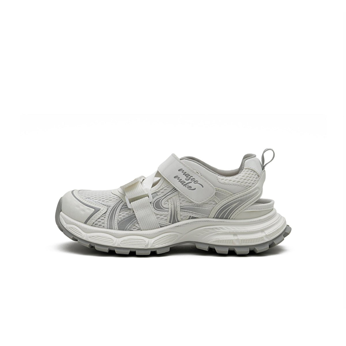 Women's Cutout Mesh Hybrid Sneaker Sandals – Velcro Chunky Platform Shoes-5