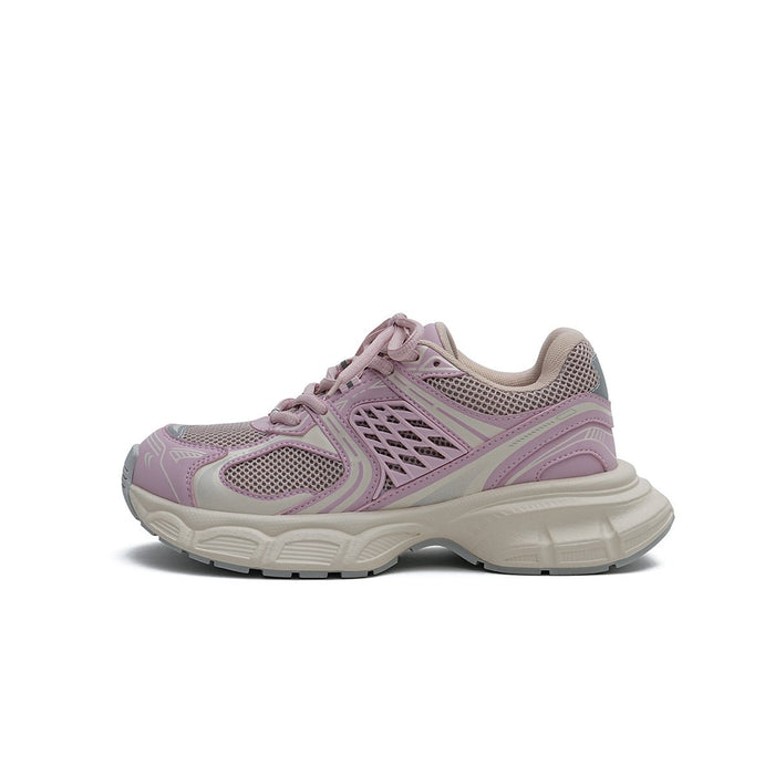 Women's Mesh Chunky Athletic Sneakers – Lavender Platform Trainers-0